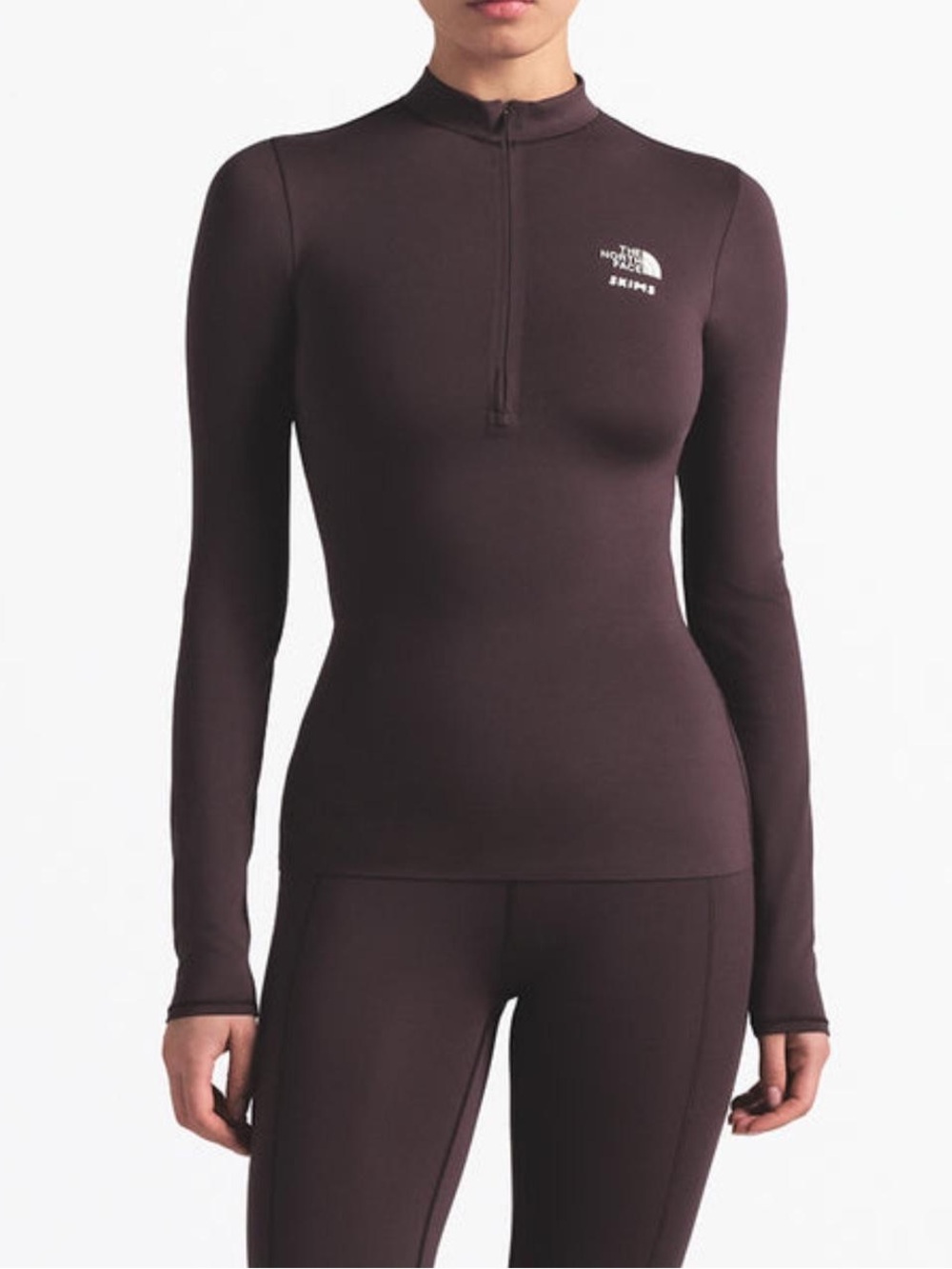 L.E The North Face X SKIMS (B7) Refina Long-Sleeve Top Color Phoenix Size S NWT